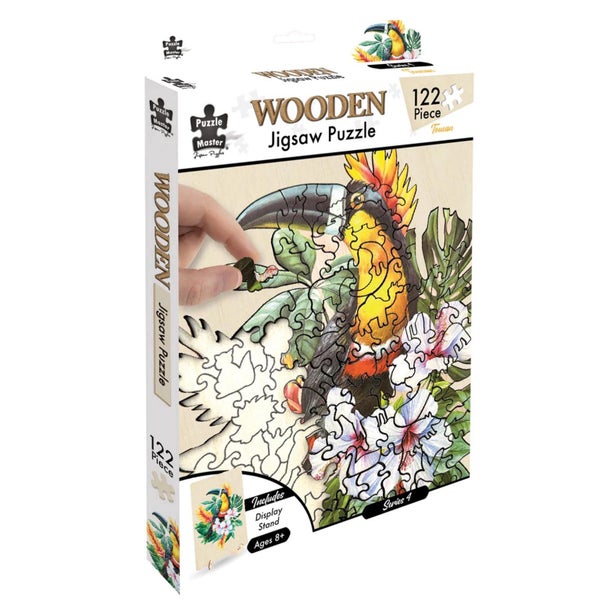 Puzzle Master Toucan 2.0 Shaped Wooden Jigsaw Puzzle, 124pc Carousel 1