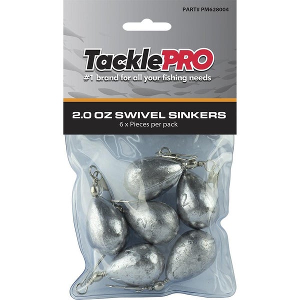 Tacklepro Swivel Sinker 2.0Oz - 6Pc | Sinkers - Swivel Carousel 1