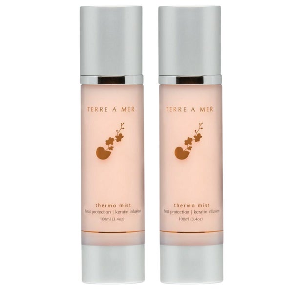 2x TERRE A MER Keratin Treatment Thermo Mist Hair Spray Heat Protection Styling Carousel 1