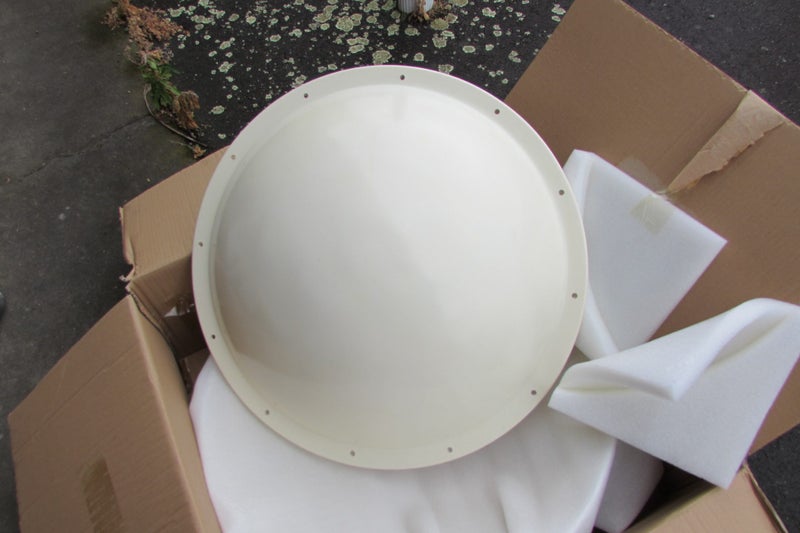 60cm White Fibreglass radome covers x 2 Carousel 1