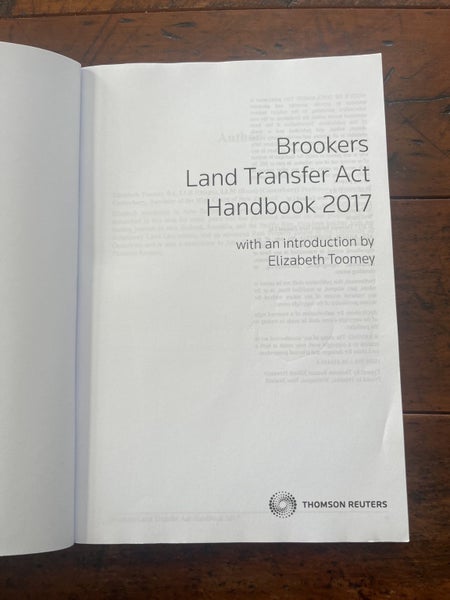 Brookers Land Transfer Act Handbook 2017 Carousel 2