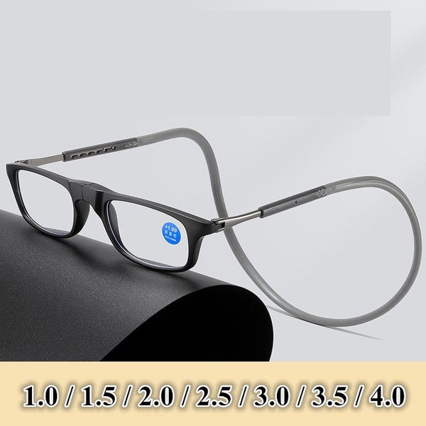 Magnetic Reading Glasses Adjustable Folding Glasses with Magnetic Clip 1.0-4.0 Carousel 2