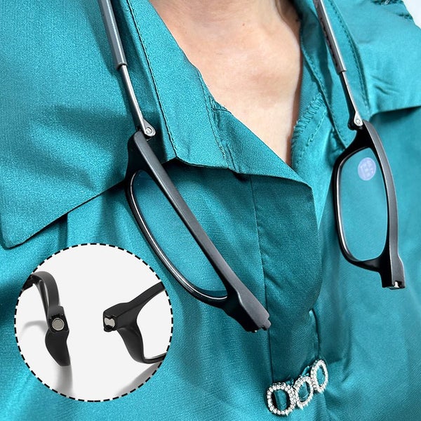 Magnetic Reading Glasses Adjustable Folding Glasses with Magnetic Clip 1.0-4.0 Carousel 3
