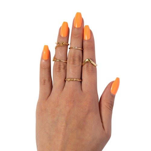 Artificial Nail Tip Kit - LA Colors Nail Frill Neon w/Glue Flames (33pc) Carousel 2