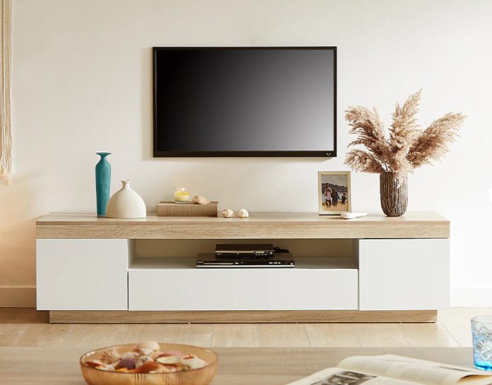 PERMAX ENTERTAINMENT UNIT 180CM WHITE IN SIDE Carousel 1