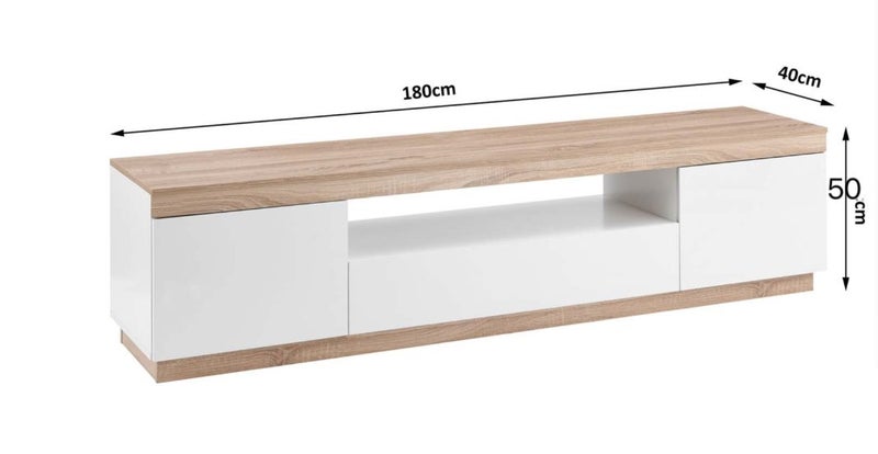 PERMAX ENTERTAINMENT UNIT 180CM WHITE IN SIDE Carousel 4