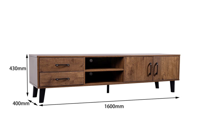 'Hagen' Walnut Color Entertainment Unit Carousel 4