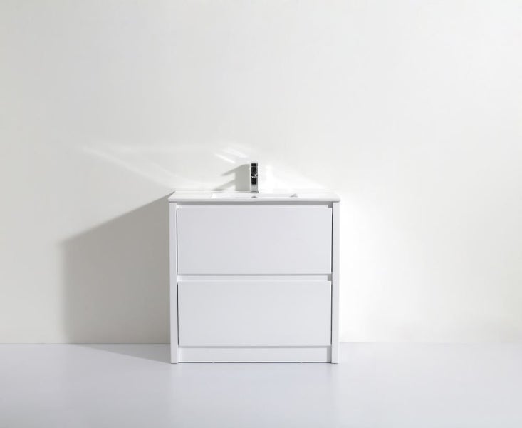 Vanity TB750, white 750mm floor standing Carousel 2