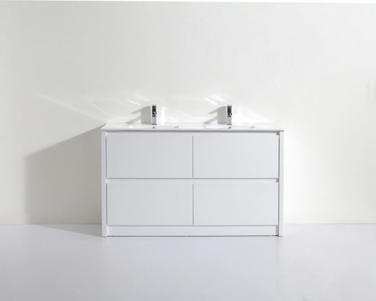 Vanity TB1500mm floor standing with polymarble double basin Carousel 2