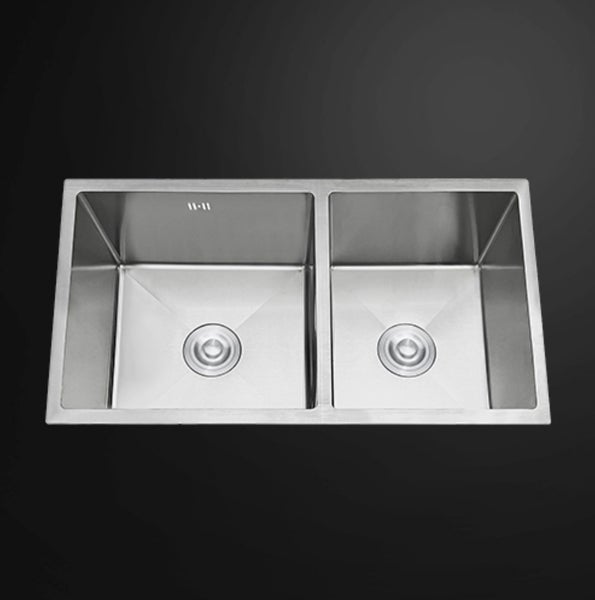 Double Bowl Stainless Steel Sink 760x450mm Carousel 1