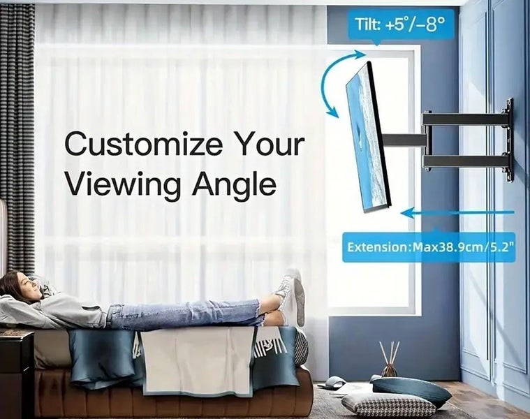 Full Motion TV Wall Mount Bracket - 32"-55" Inches, VESA Compatible Carousel 2