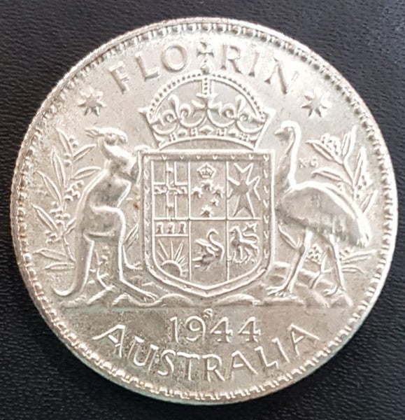 AUSTRALIAN COIN, 1944 S FLORIN, GEORGE VI, NICE EXAMPLE Carousel 1