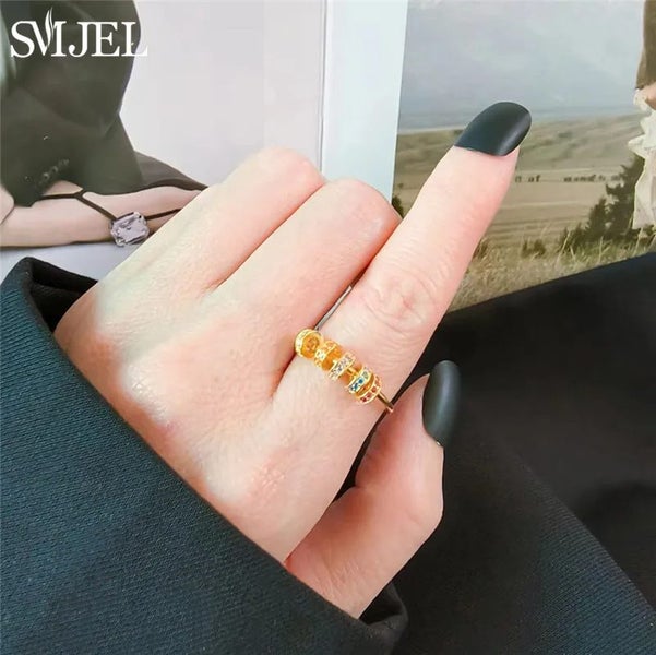 Bohemian Rainbow Beads Anxiety Ring Carousel 2