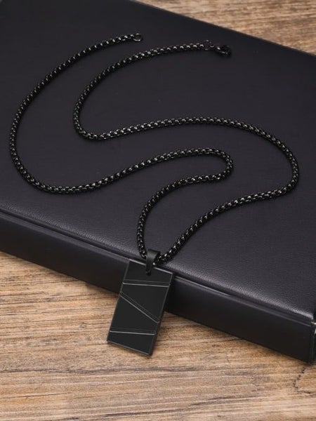 Men's Gun-Metal Black Dog Tag Chain - LOW RESERVE! Carousel 1