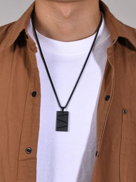 Men's Gun-Metal Black Dog Tag Chain - LOW RESERVE! Carousel 3