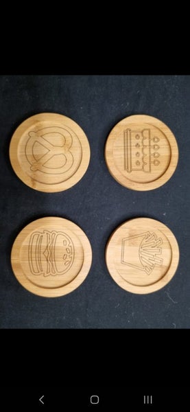 Custom Engraved Food Coaster Set629317242776331120
