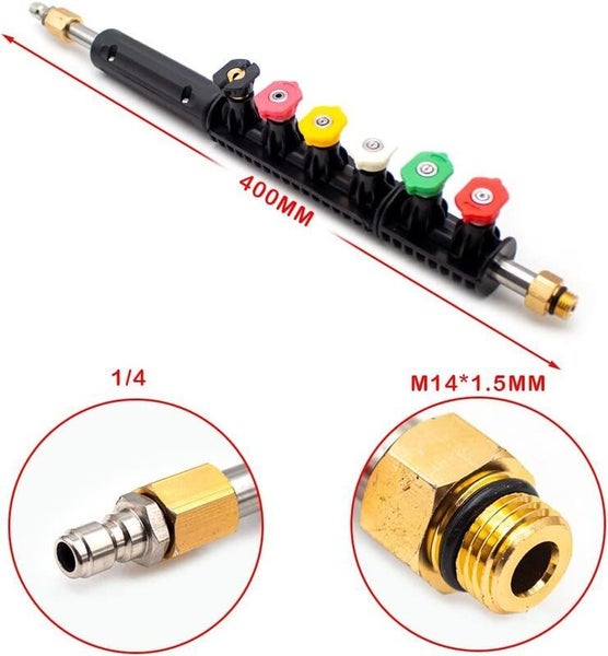 Pressure Washer Extension Wand Rods Spray Nozzle Tips Set Carousel 2