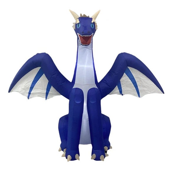 NNEOBA Giant Inflatable Dragon with LEDs for Halloween Carousel 1
