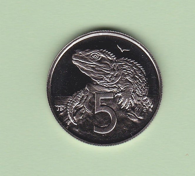 NZ - Proof - 1979 Five Cent - Tuatara Carousel 1