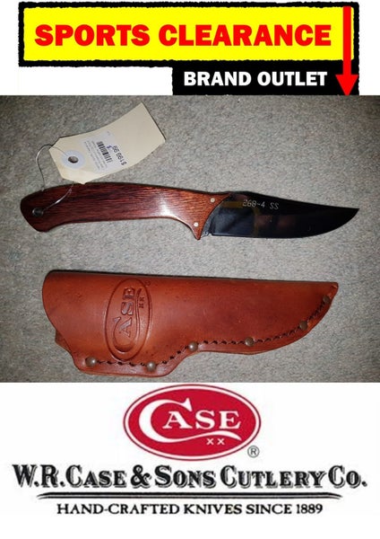 W.R. Case Rosewood Clip Point Hunter with Leather Sheath 268-4 WHY PAY $199.99 Carousel 2