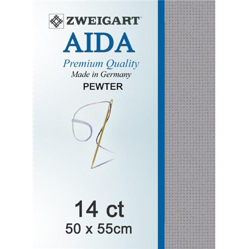 Zweigart Aida 14ct 50x55cm Pewter Carousel 1