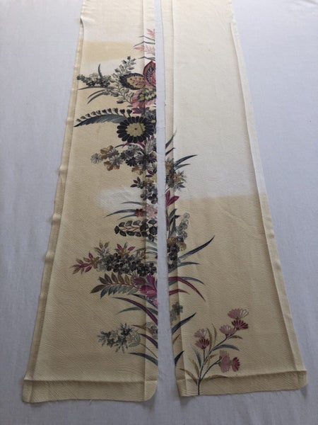 Vintage Kimono Silk Panels X2 Fabric Pieces Carousel 17