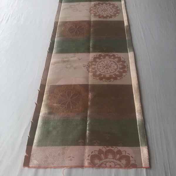 Vintage Japanese Woven Silk Obi Fabric Piece Upholstery Carousel 20