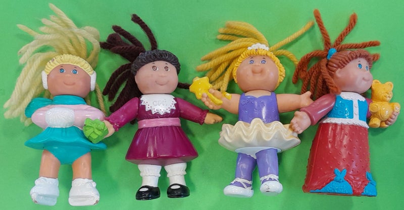 Cabbage Patch Kids, complete set-of-4 dolls (McDonalds 1992) Carousel 1