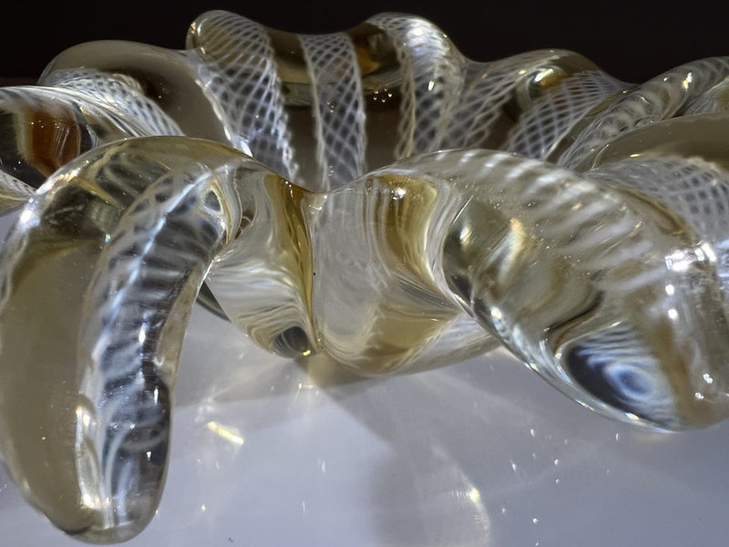 Vintage Murano Clover-Shaped Glass Bowl62865828823427114