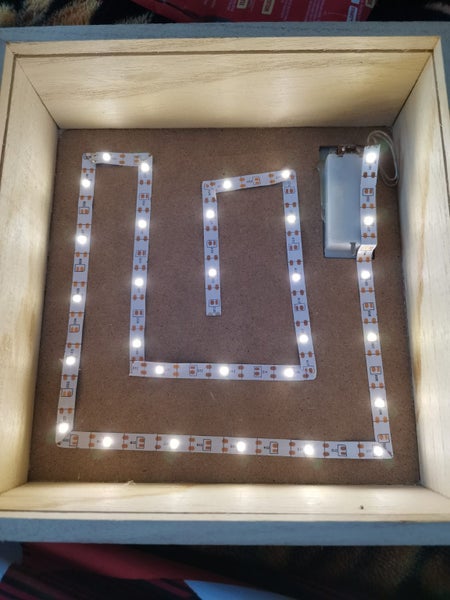 LED Light up light box w opaque cover battery powered for artworks craft 20cm Carousel 2