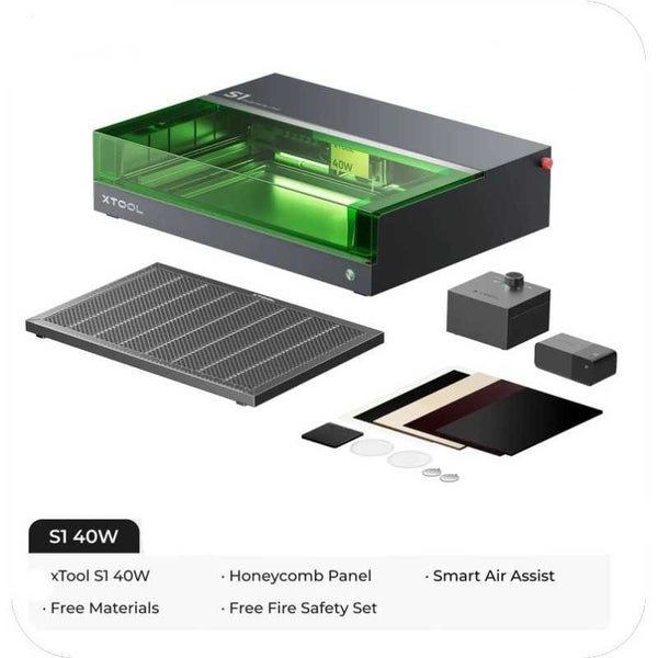 xTool S1 40W Enclosed Diode Laser Cutter Carousel 1