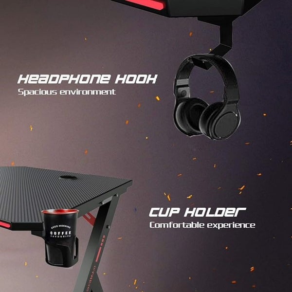 RGB Gaming Desk with Wireless Charger Carousel 12