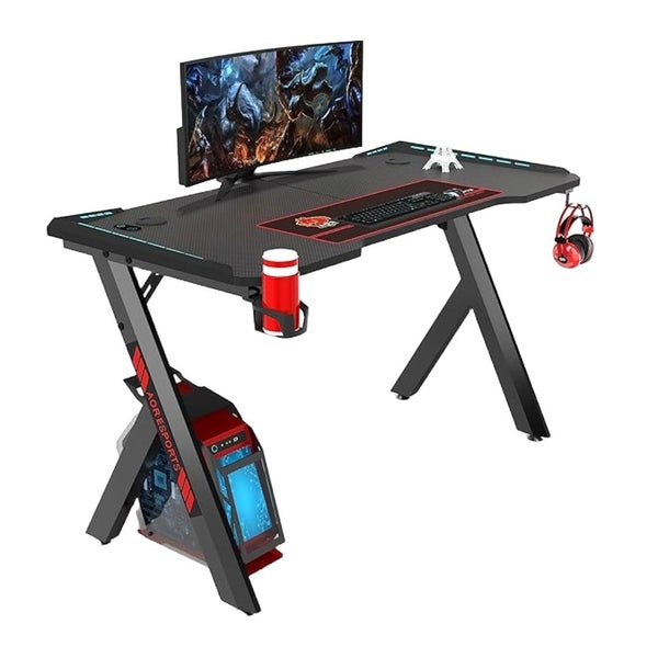 RGB Gaming Desk with Wireless Charger Carousel 1