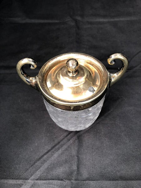 Crystal Condiment Pot with Lid (20159) Carousel 2