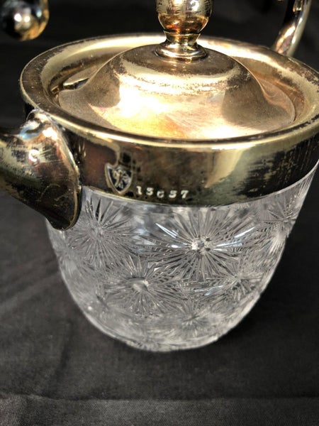 Crystal Condiment Pot with Lid (20159)63617771193601112