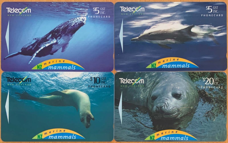 New Zealand Marine Mammals - Four Cards 1995 Carousel 1