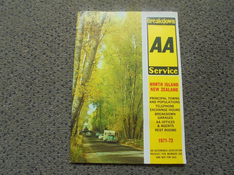 Vintage AA Guide 1971-72 Service Guide to the North Island Carousel 1