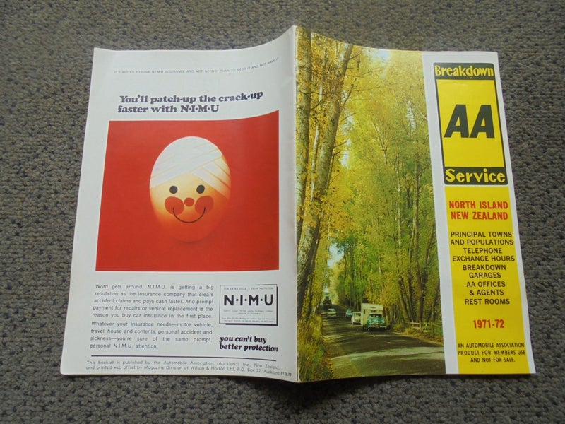 Vintage AA Guide 1971-72 Service Guide to the North Island Carousel 2
