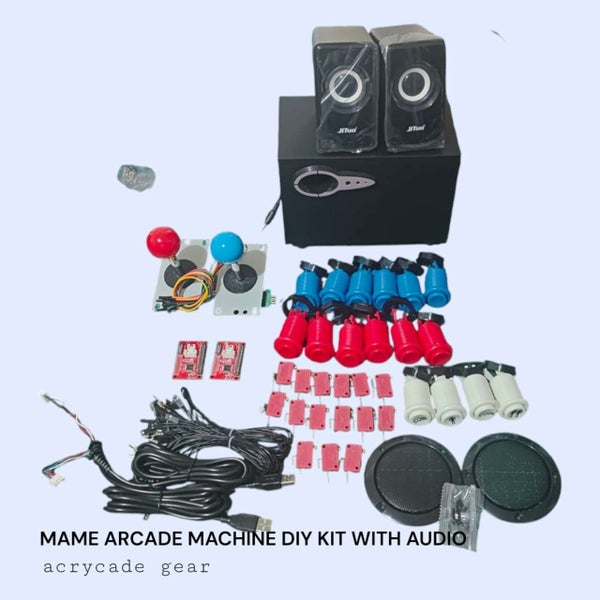 MAME machine, raspberry pi, pandora box, button+stick+decoder kit with audio set Carousel 1