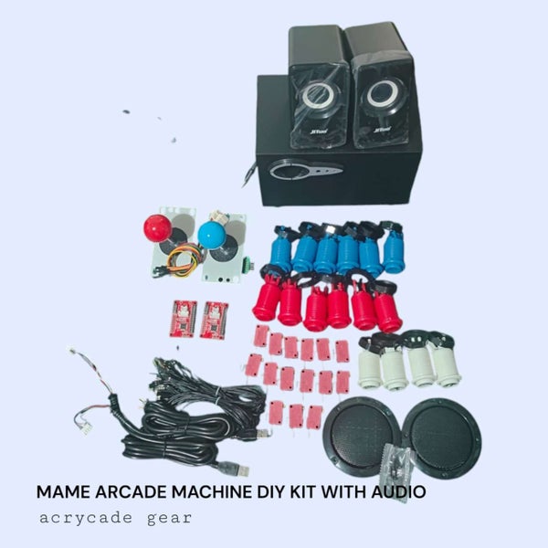 MAME machine, raspberry pi, pandora box, button+stick+decoder kit with audio set Carousel 2