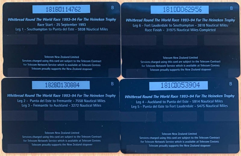 Whitbread Round The World Yacht Race - 1994 - Set of 4 cards Carousel 2