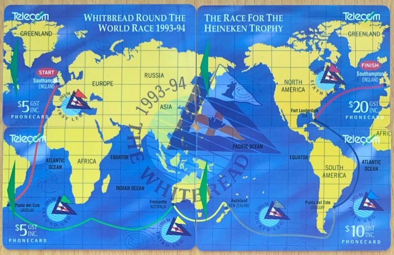 Whitbread Round The World Yacht Race - 1994 - Set of 4 cards Carousel 1