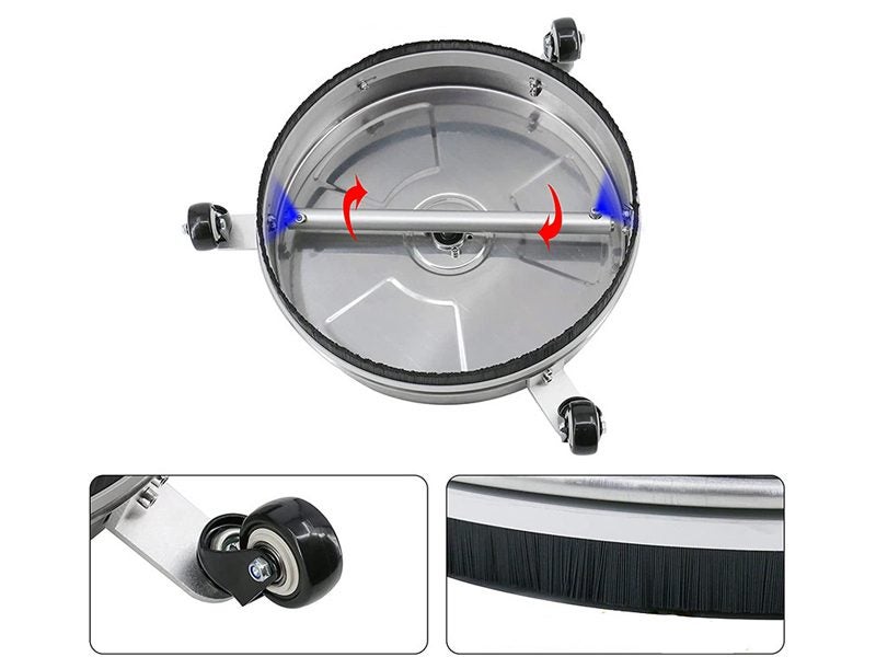 Stainless Steel Surface Cleaner 15" with 1/4 Quick Connect Carousel 2