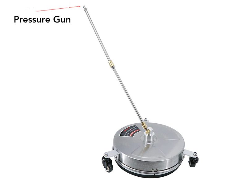 Stainless Steel Surface Cleaner 15" with 1/4 Quick Connect Carousel 4