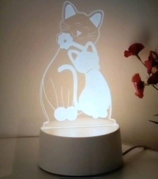 THE CATTAGE - Cute Cozy Hugging Cats Night Light Add A Warm Glow To Any Room USB Carousel 2