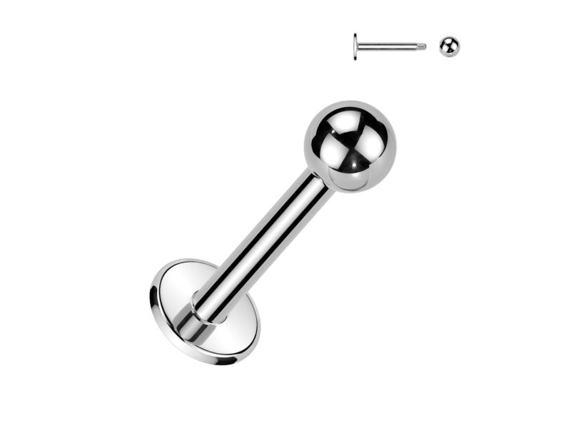 3x Silver Labret Monroe Flat Back Studs 14g Bulk Value | Body Jewellery Carousel 3