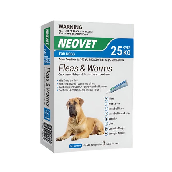 Neovet Flea + Worm For Dogs Over 25kg 3pk Carousel 1