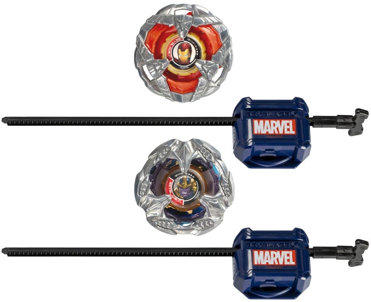Beyblade X: Marvel Collab Pack - Iron Man 4-80B vs. Thanos 4-60B Carousel 2