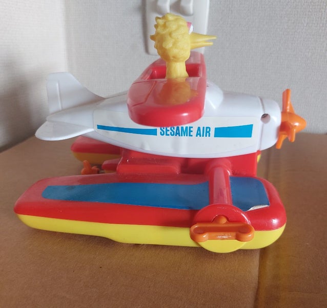 Illco Toy Vintage Jim Henson "Sesame Air" Wind-Up Pontoon Plane Big Bird Carousel 2