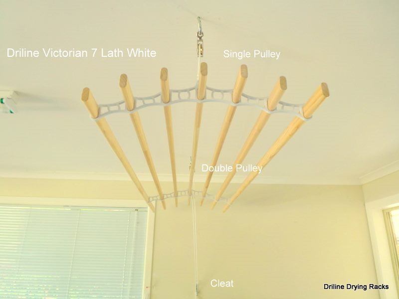 Drying Rack DRYLINE Victorian 7 Lath Black / White Carousel 4